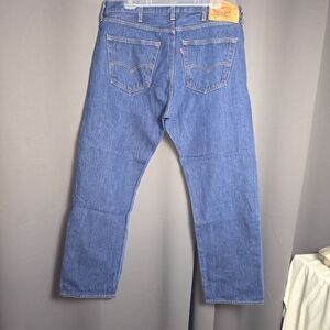 Levi’s 501 Original Fit Jeans W38 L32 Button Fly Blue Denim Straight Leg Men’s